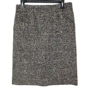 Vintage Krizia Tweed 100% Wool Short Work/Office Skirt Made in Italy